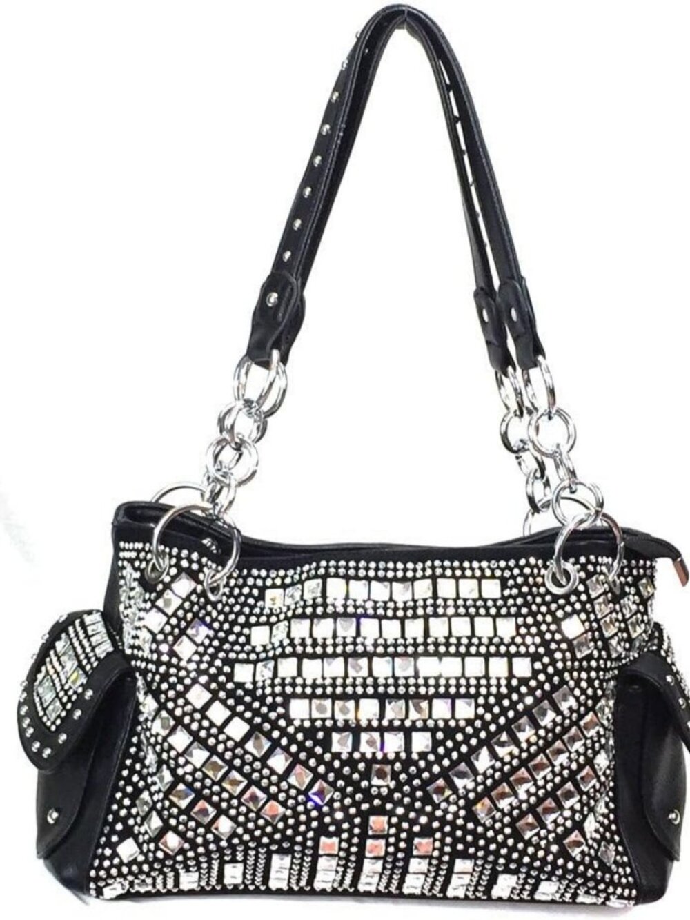 Gem Studded Rhinestone Concealed Carry Purse - Stylish & Functional Handbag